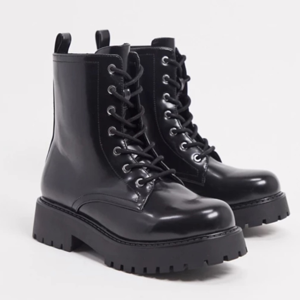 Chunky Lace Up Boots